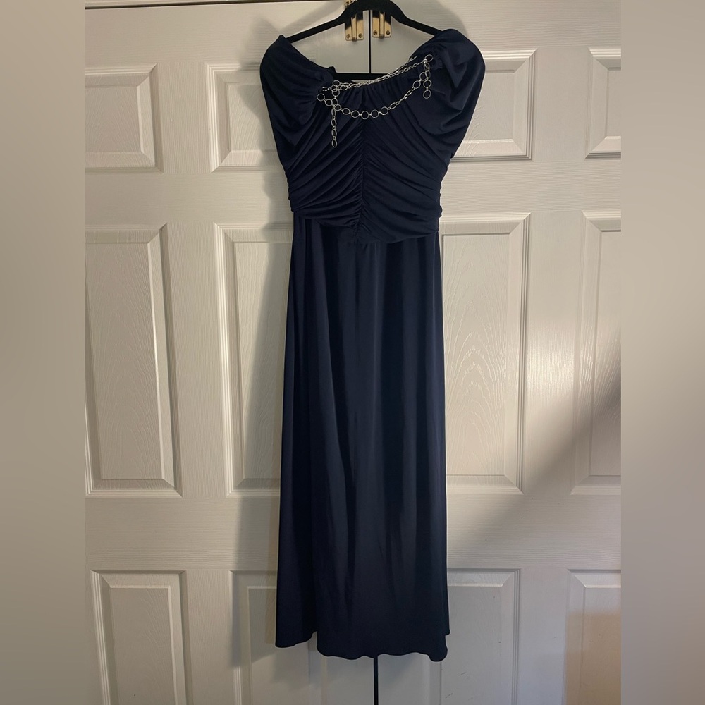 Eliza J Navy blue halter Evening Gown size 8